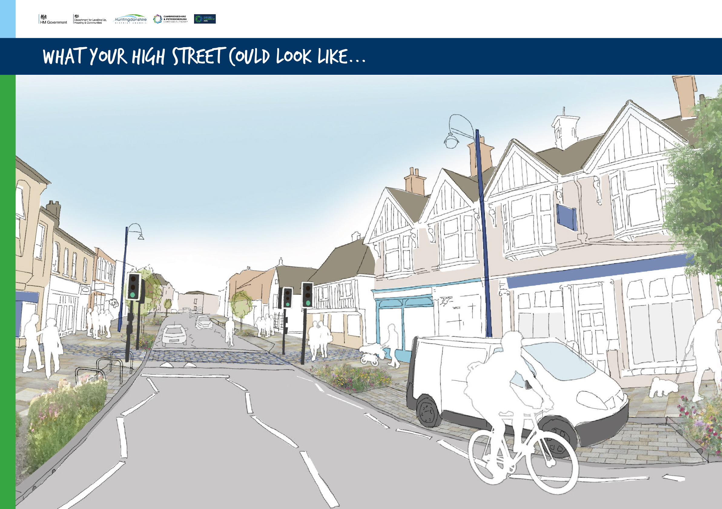 What your high street could look like. Image containing a drawing of the street