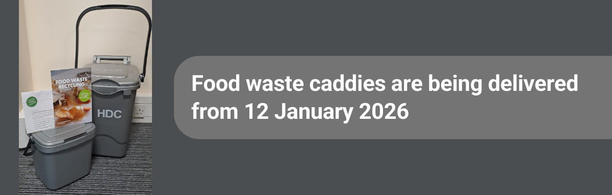 Food waste caddies are being delivered from 12 January 2026, ahead of March collections